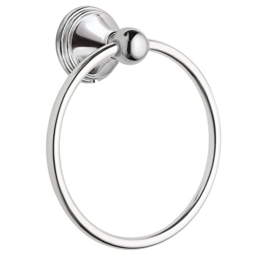 Image of Moen DN8486CH Preston Collection Bathroom Hand -Towel Ring, Polished Chrome (Pack of 2)