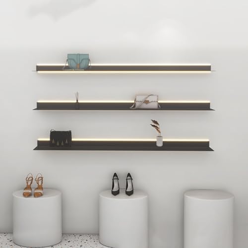 Illuminated Wall-Mounted Display Shelves - Creative LED Bookshelf, Modern Color, 60x20x6cm - Ideal for Home & Office Décor, Stylish Lighting for Books & Collectibles image 3