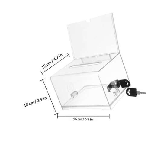 Caja de tarjetas de acrílico de alta transparencia y acabados con cerradura 3