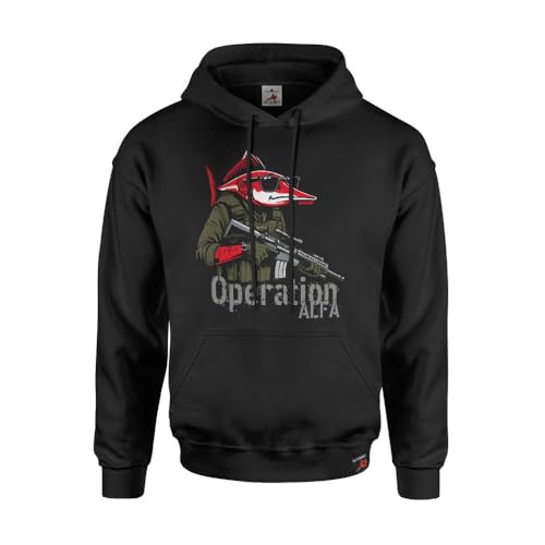 T-shirt à capuche Operator Alfa au design militaire imprimé haute définition