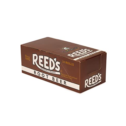 Reed’s Root Beer Candy Rolls | Traditional Root Beer Hard Candy | Creamy Root Beer Flavored Old-Fashioned Reed’s Candy Brought To You By Iconic Candy | 24 Count #TOP1