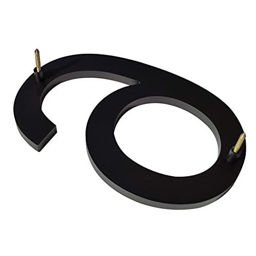 Ywonoby 8 Inch House Numbers for Outside-Large Modern 3D Floating Door Numbers-Weatherproof and Easy to install-Matte Black Acrylic Number (6) - Image 2