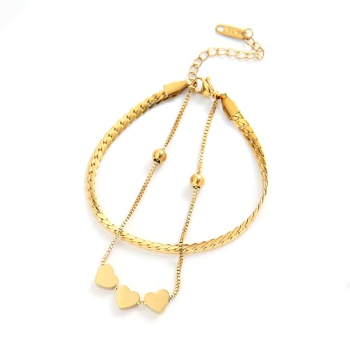 Multilayer Bracelet Fashionable Heart Pendant Bracelet Fashion Wrist Jewelry