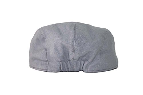 Bienzoe Boy's Cotton Linen Striped Flat Peaked Hat Newsboy Golf Baker Denim 2/3 #TOP1