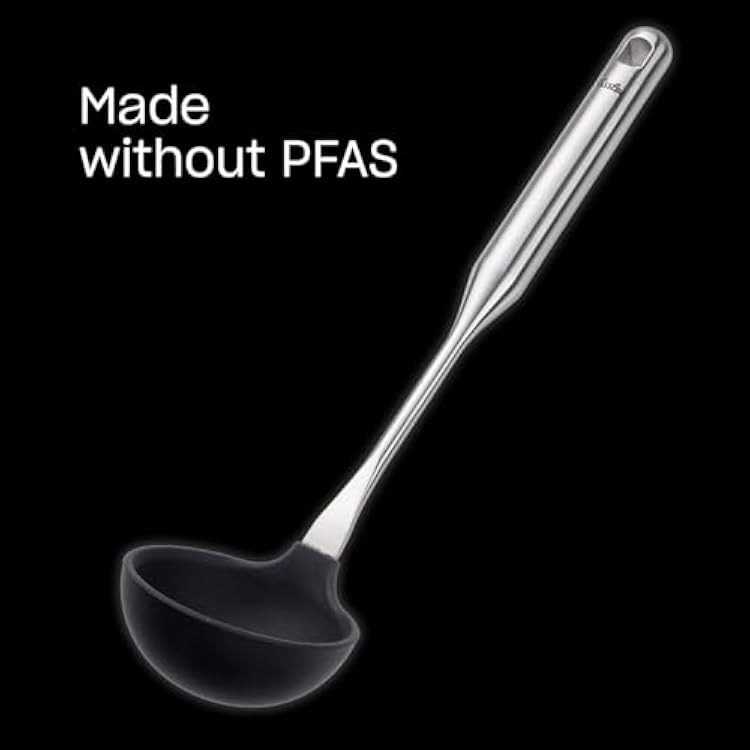 Fissler Essential Silicone Ladle, Heat-Resistant Nonstick Cooking Utensil for Soups, Sauces & Stews, Ergonomic Handle