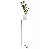 HowHomely soporte para flores de metal negro 130 cm - Soporte alto para macetas de metal negro