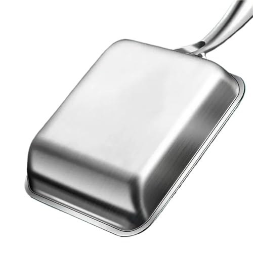Non Stick Pan Square 3 Ply Stainless Steel Cooking Nonstick Frying Deep Small Iron Skillet Cookware for Egg - Image 2