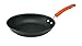 Rachael Ray 87388 Brights Hard Anodized Nonstick Frying Pan / Fry Pan / Hard Anodized Skillet  - 12.5 Inch, Gray with Orange Handles