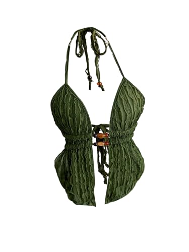 SOLY HUX Women's Tie Backless Halter Top