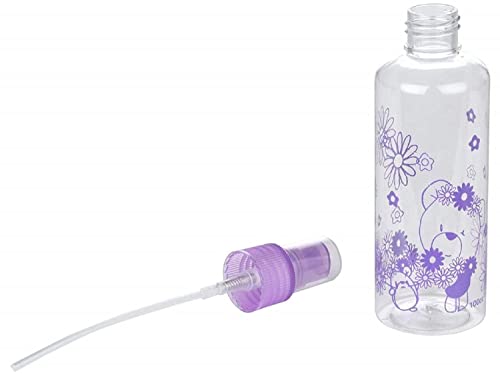 Image of Kabeer Art 100Ml Empty Cute Bear And Floral Refillable Fine Mist Sprayer Spray Bottle Atomizer With Ultra-Fine Mist Pump For Beauty, Outdoors, Travel Purposes - 3 Pc (Random Colour) - Multicolour