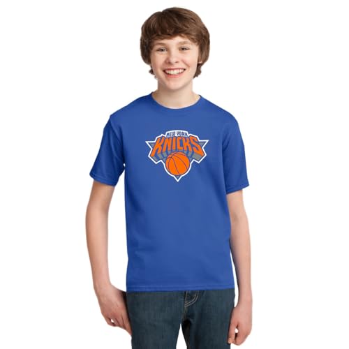 YOUTH New York Knicks NBA primary logo T Shirt Blue L