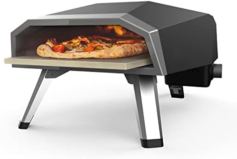 Outdoor Gas Pizza Oven, Portable Propane Gas Fired Oven for Outside, Stainless Steel 12 Pizza Maker for Outdoor Cooking