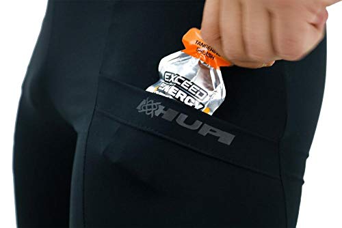 Bermuda de Compressão Masculina para Corrida Hupi Run, Cor: Preto, Tamanho: P