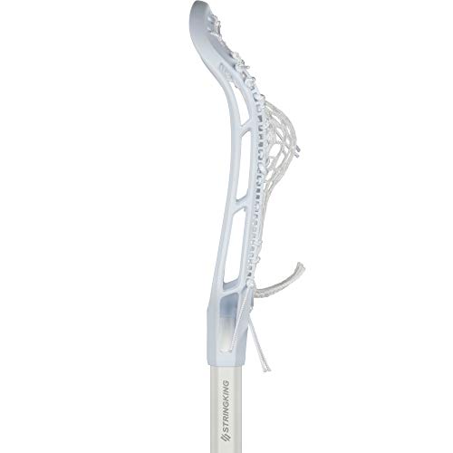 StringKing Women’s Complete Lacrosse Stick with Composite Shaft and Women's Type 4 Mesh (White/White)