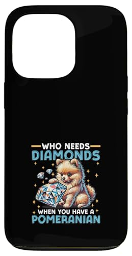 Carcasa para iPhone 13 Pro Chicas Pomerania Raza Perro Pomerania