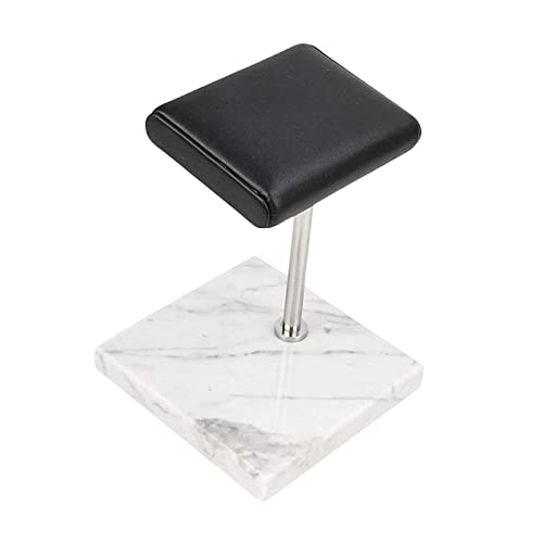 F Fityle & PU klockhållare klockdisplay klockställ klockhållare klockpresentation, vit marmorbas + silverstativ