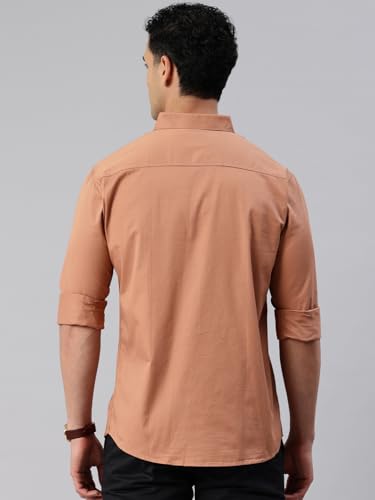 Image of Majestic Man Men's Cotton Slim Fit Solid Casual Shirt