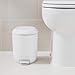Addis Premium Deluxe Bathroom Pedal Bin with Inner, 3.5 Litre, White Grey, 29 x 18.5 x 23cm