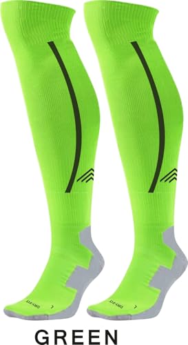 Image of JUST RIDER Men Sport Football Soccer Long Socks Over Knee High Sock Baseball Hockey