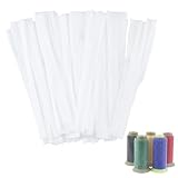 GORGECRAFT 100 Stück Garnspulennetz 171x16mm Weiß Kosmetikpinsel Schutznetz Stickgarnnetz Für Verschiedene Größen Nähmaschinen Quiltmaschinen Spulen Organisiertes Zubehör