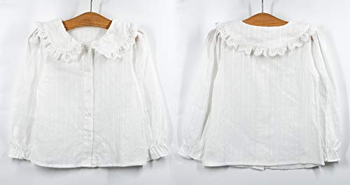 Image of Big Girls Letters Decor White Knitted Pullover Wahsed Flowers Embroidery Jeans Pants Set