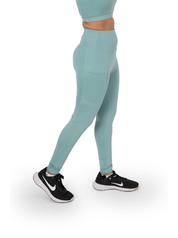 Image of High Waisted Leggings for Women with Side Pockets, Squat-proof, Gym Legging, Bottom Sportswear for Girls & Women, Medium Compression, Stretchable Tight with Premium Fabric