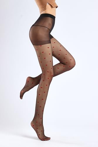 Image of Sahabowi Women Tights, Female Sheer High Waist Pantyhose, Vintage Control Top Stockings