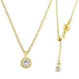 [ジュエリーショップエム] マグネット ネックレス アジャスター CZダイヤ キュービックジルコニア 金属アレルギー対応 レディース ゴールド mag04