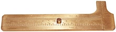 Cevinee trade; Handy Sliding Gauge Brass Vernier Caliper, Brass EDC Pocket Ruler
