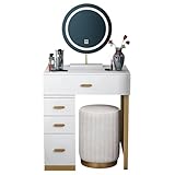 ★ 【Facile à assembler】 Suivez les instructions claires et utilisez l'outil d'assemblage inclus for attacher chaque pièce ensemble ; vous préparerez votre nouvelle coiffeuse en un rien de temps. Le tabouret rembourré extra doux vous permet de vous asseoir confortablement lors du maquillage.