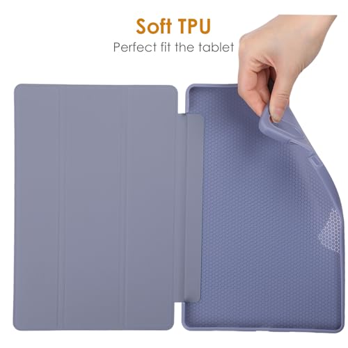 WD&CD Etui kompatybilne z Honor Pad X8a 28 cm, ultracienkie inteligentne skórzane etui z funkcją podstawki kompatybilne z tabletem Honor Pad X8a 27.9 cm, jasnofioletowe