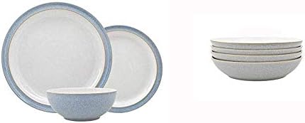 Denby 381048781 Elements 12 Piece Dinner Set, Blue