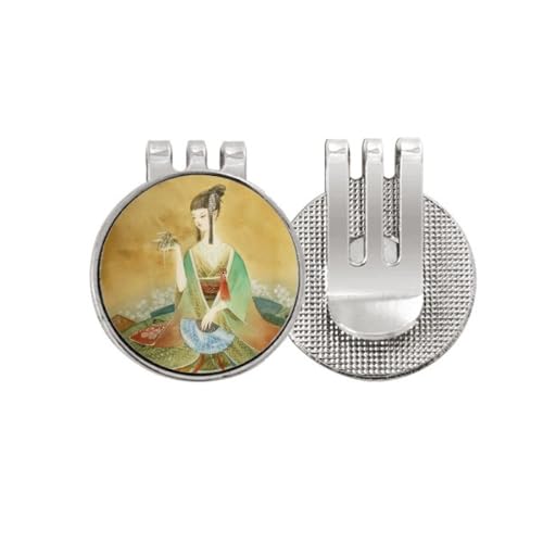 Marqueur de balle de golf magnétique émail vintage et accessoire de poche rétro