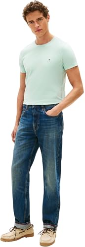 Tommy Hilfiger Herren Stretch Slim Fit Tee Mw0mw10800 S/S T-Shirt, Green (Crushed Mint), M – Ansicht 5
