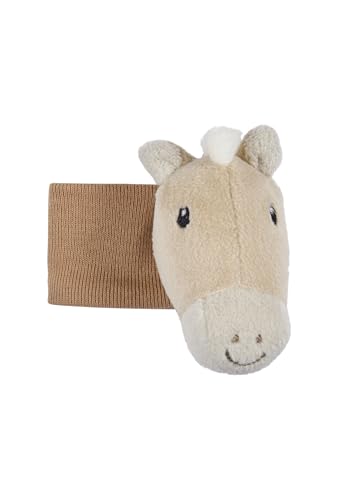 Sterntaler Armrassel Pferd Sunny - Babyrassel aus weichem Stoff - Handgelenkrassel mit elastischem Band - Baby Spielzeug zum Spielen, Kuscheln & Rasseln, lichtbeige