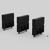 Belffin Modular Sectional Sofa Armrest Backrest Module for Sectional Couch Side Part Armrest/Backrest (Set of 3) Velvet Black