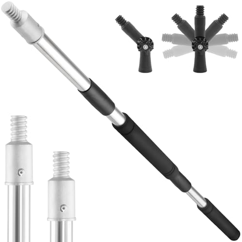 Frebuta Multi-Purpose Extension Pole, 2-11 Feet Paint Roller Handle With 180 Degree Swivel Head, Window Squeegee, Gutter Cleaning Tools, Extendable With Sponge, Sturdy Durable by Frebuta - Used condition - CA$22.62