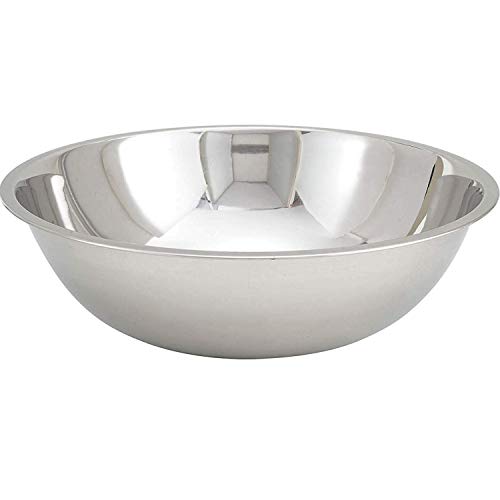 Tiger Chef Large Stainless Steel Standard Weight Mixing Bowls Set, Mirror Finish - Set Includes 13, 16, 20, And 30 Quart. #TOP3