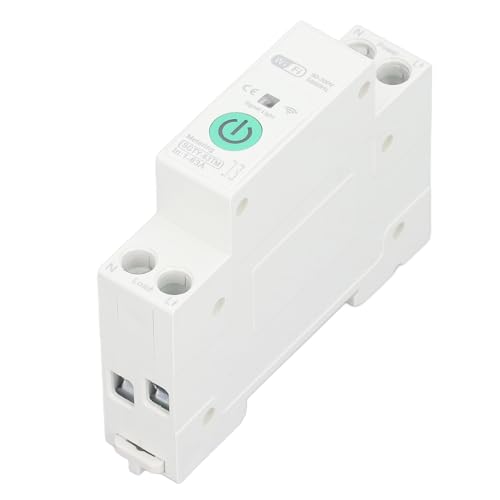 Alomejor Disjoncteur de Mesure WIFI avec de la Consommation D'énergie pour Maison Intelligente, Télécommande et Fonction de Synchronisation (63A)