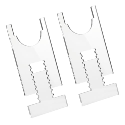 SLIAXINT Lot de 2 entretoises murales en acrylique - Protection murale - Réglable - Design de roues dentées - Transparent - Pour canapé, lit, table - Distance sûre