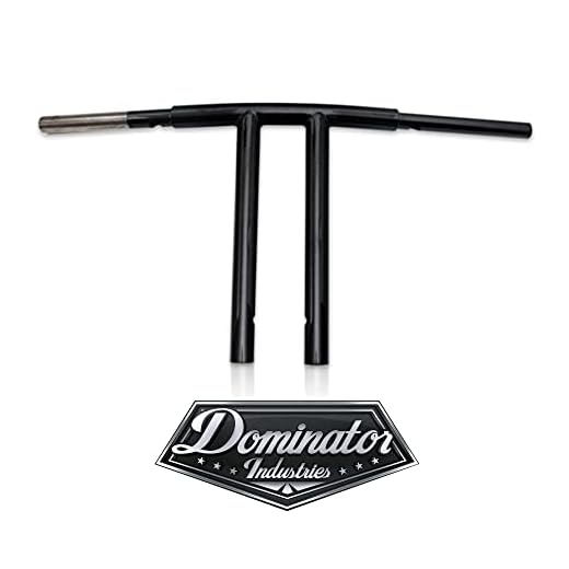 Dominator Industries TB10GLOSSBLACK 1.25" Club Style T-Bar, 10", Gloss Black