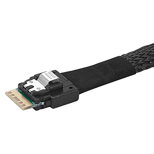 Twozoh Slim Line Mini Sas 4.0 Sff-8654 4I 38 Pin Host To 4 Sata 7 Pin Target Hard Disk Fanout Raid Cable 0.5M/1.6Ft #TOP1