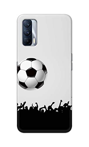 Image of Printed Hard Back Cover Case for Realme X7 Back Cover (Football Icon) -702