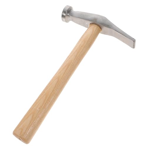 DOITOOL Martillo Zapatero de Acero Inoxidable Mango de Bambú Herramienta para Reparación de Suelas