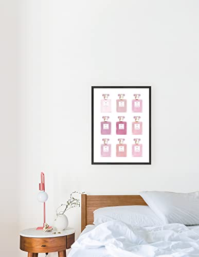 Haus And Hues Glam Wall Art Eau De Parfum Blush Pink Wall Decor Fashion Wall Art For Women Pink Wall Art For Bedroom Vanity Room Wall Art Pink Posters & Glam Decor For Wall Unframed 12” X 16” #TOP4