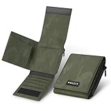 VULKIT Cartera para hombre con bloqueo RFID, minimalista, multipliegue, ligera, para más de 20 tarjetas, dinero en efectivo, facturas, Camuflaje Verde, Minimalista