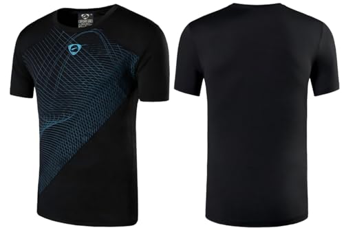 5 Pack Men's Activewear T-Shirt Sport Tee Shirt Athletic Running Gym Workout Tshirt Tennis Tops 069_185_229_298Black_303BG_M by jeansian - Used condition - Image 4