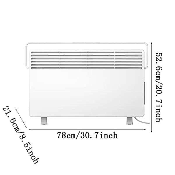 riscaldamento Riscaldamento intelligente a temperatura costante Riscaldamento del radiatore a convettore con termostato regolabile 6 impostazioni di calore regolabili - Radiatore senza olio (2200W)