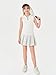 Haloumoning Girls Athletic Sleeveless Golf Polo Shirts Kids Quarter Zip Quick Dry Workout Tank Tops 5-14 Years White
