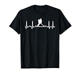Eishockey EKG Herzschlag Hockeyspieler Eishockeyspieler T-Shirt
